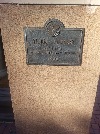 Tilden Thurber Plaque 