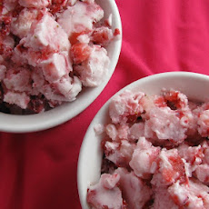Strawberry Yogurt Granita