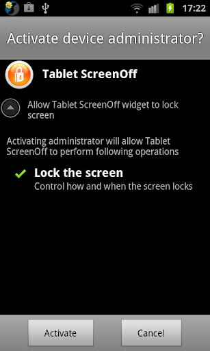 ScreenOff Widget