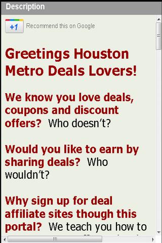 Deals Houston Earn RewardsCash