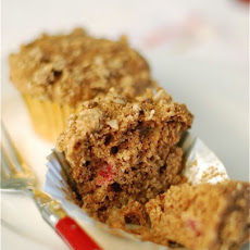 Whole Wheat Cranberry Spice Oat Muffins
