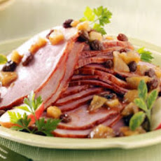 Baked Glazed Ham with Raisins