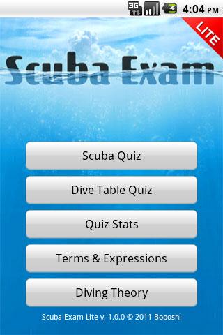 Scuba Exam Lite