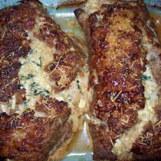 Spinach and Ricotta Cheese Rolled Meatloaf