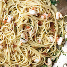 Spaghetti with Shrimp and Bacon