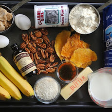 Tropical Mango Banana Bourbon Bread