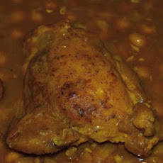 Moroccan Chicken Thighs With Chickpeas and Raisins