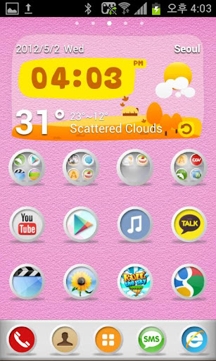 White Pastel go launcher theme