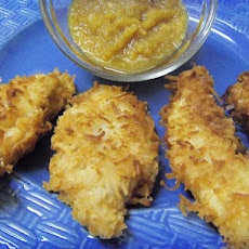 Coconut Chicken With a Tropical Mango Rum Sauce