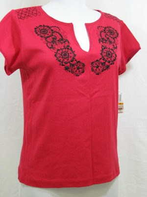 PROJECT $28 Red Embroidered Top - Sz S