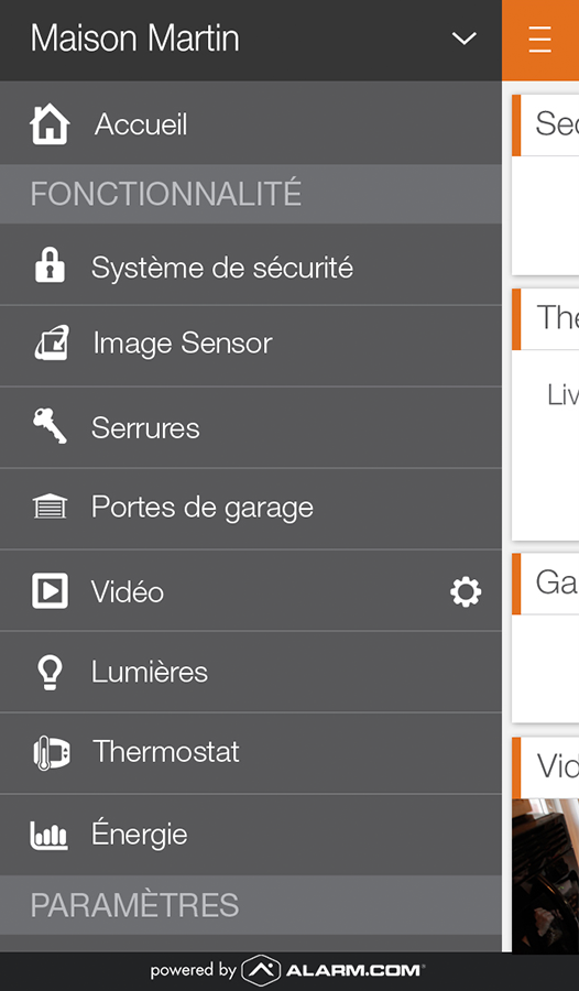 Android application Alarm.com screenshort