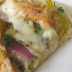 Blackened Chicken Pizza with Yellow Tomato Salsa