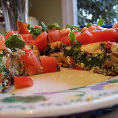 Vegetable Frittata With Asiago Cheese