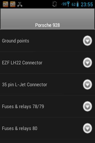 Porsche 928 fuse relay charts