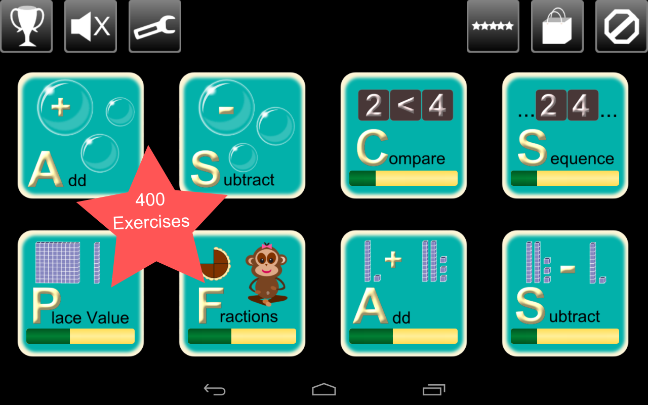Android application First Grade Math screenshort