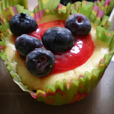 Cheesecake Cupcakes With Raspberry Sauce