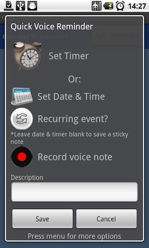 Quick Voice Reminder Widget