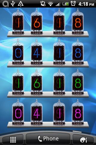 Nixie Time Battery Widget