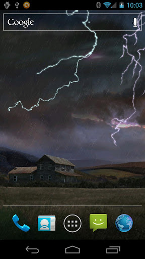 Farm in Thunderstorm Wallpaper