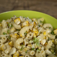 Grilled Corn Pesto Macaroni Salad Recipe