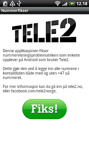 Tele2 Number Fix