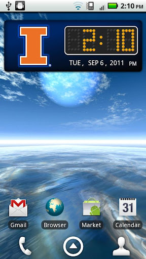 【免費個人化App】Illinois Fighting Illini Clock-APP點子