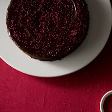Glazed Chocolate Cake with Sprinkles