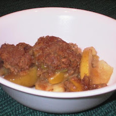 Brown-Sugar Apple Crisp with Vanilla Ice Cream