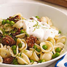 Creamy Orecchiette with Sausage, Peas & Mint