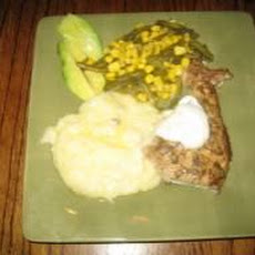 Herbal Crusted Pork Chops With Mustard Cream Sauce