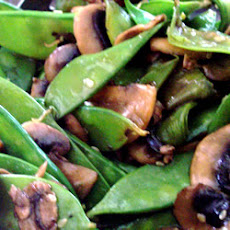 Stir Fried Snow Peas and Mushrooms