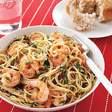 Shrimp Scampi over Whole-Wheat Spaghetti