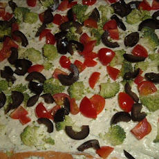 Fresh Vegetable Pizza Appetizer