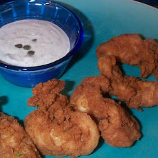 Southern Fried Chicken Fingers With Green Peppercorn Mayonnaise