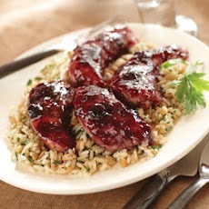 Chicken Saute with Triple Berry Glaze