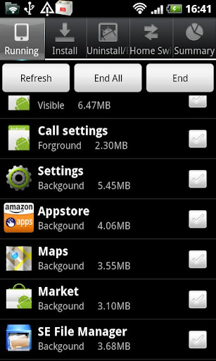 se-task-manager for android screenshot