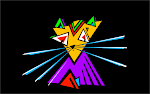 Psychedelic Triangular Cat