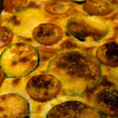 Mixed Courgette and Cherry Tomato Clafouti With Cheese