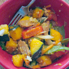 Seitan and Kabocha Veggie Stir Fry
