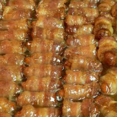 Bacon Wrapped Smokies with Brown Sugar and Butter