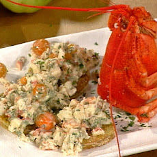 Fried Green Tomatoes with Lobster and Tear Drop Tomato Salad