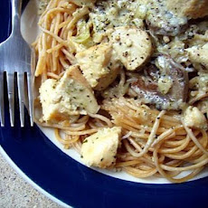 Creamy Pesto Chicken and Linguine