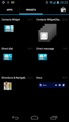 Resizable Contacts Widget