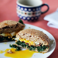 Kale, Bacon and Egg Sandwich
