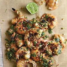Grilled Shrimp with Cilantro, Lime, and Peanuts