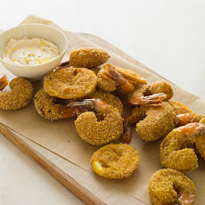 Cornmeal Crusted Mustard Shrimp