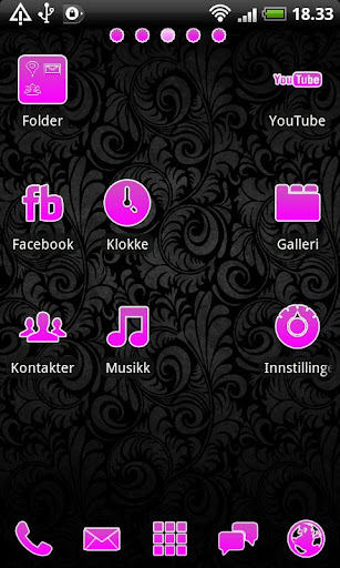 Pink GO Launcher EX Theme