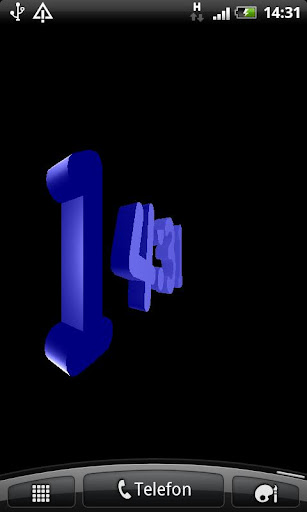 3D Blue Digital Clock