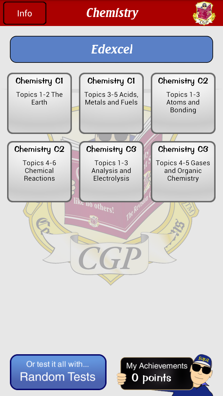 Android application Test &amp; Learn — GCSE Chemistry screenshort
