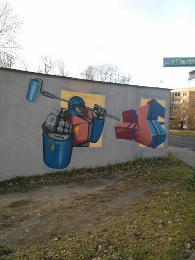 Optimus Prime mural 